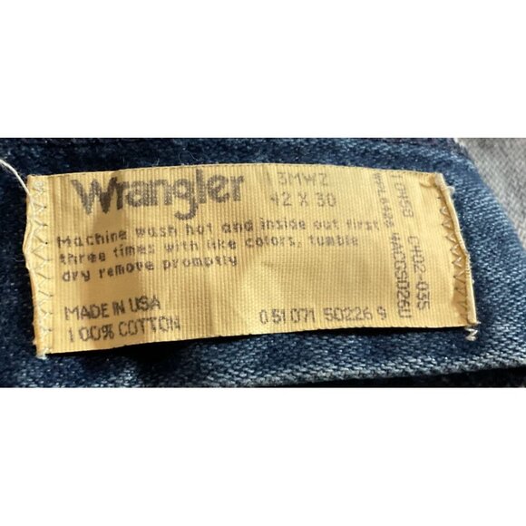 Vtg Wrangler Cowboy Cut Jeans 42 x 30 13MWZ USA Made Straight Leg Cotton Mens - Picture 3 of 5